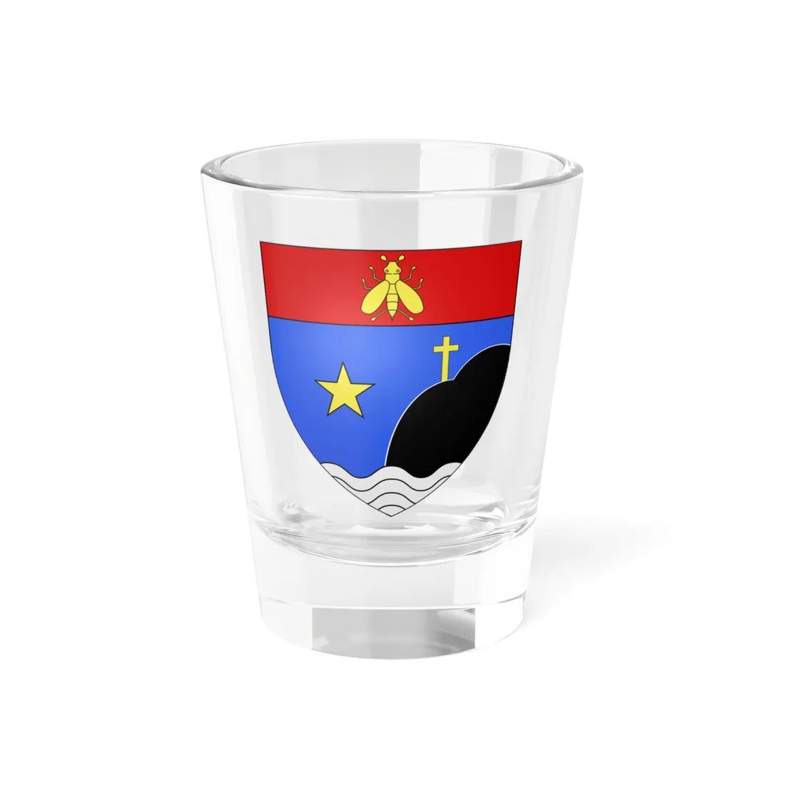 Blason ville ca Chicoutimi-Nord Québec (Canada) (Coat of Arms) Shot Glass 1.5oz 1.5oz - Go Mug Yourself
