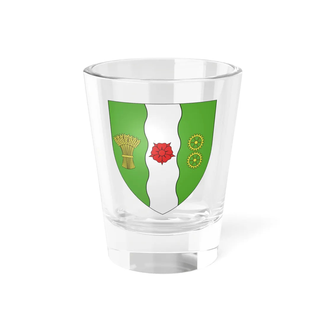 Blason ville ca Farnham Québec (Canada) (Coat of Arms) Shot Glass 1.5oz 1.5oz - Go Mug Yourself