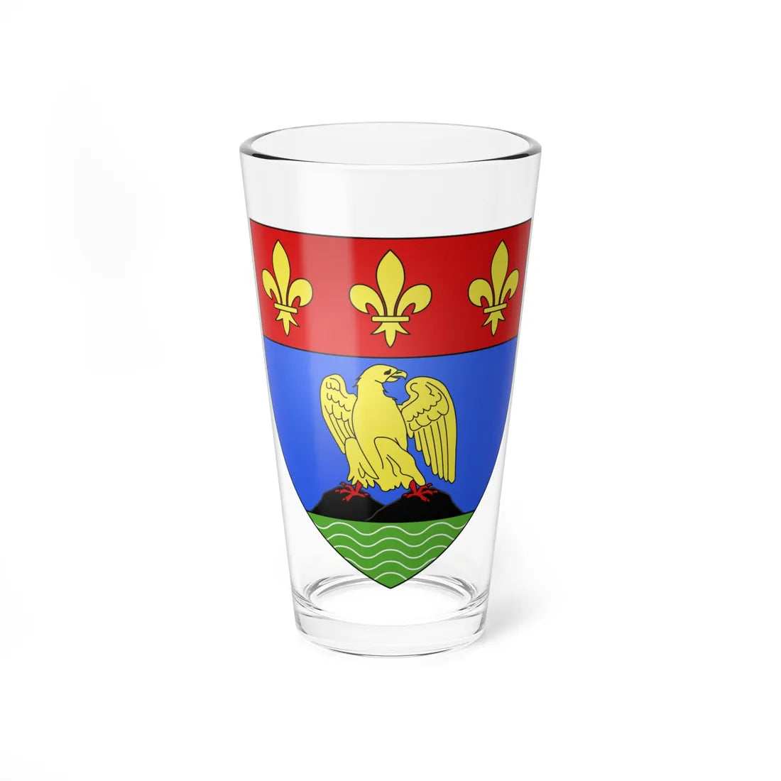 Blason ville ca La Malbaie Québec (Canada) (Coat of Arms) Pint Glass 16oz 16oz - Go Mug Yourself
