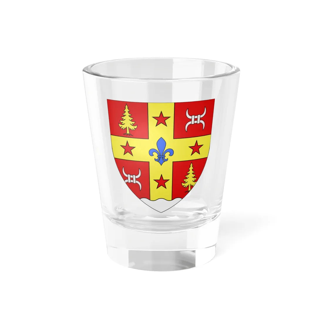 Blason ville ca Lebel-sur-Quévillon (Canada) (Coat of Arms) Shot Glass 1.5oz 1.5oz - Go Mug Yourself