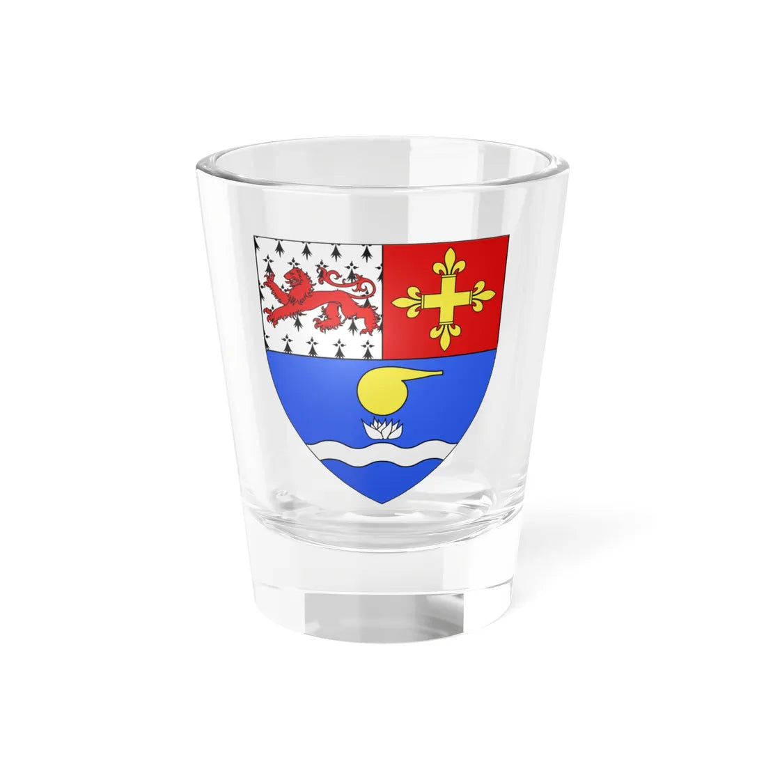 Blason ville ca McMasterville Québec (Canada) (Coat of Arms) Shot Glass 1.5oz 1.5oz - Go Mug Yourself