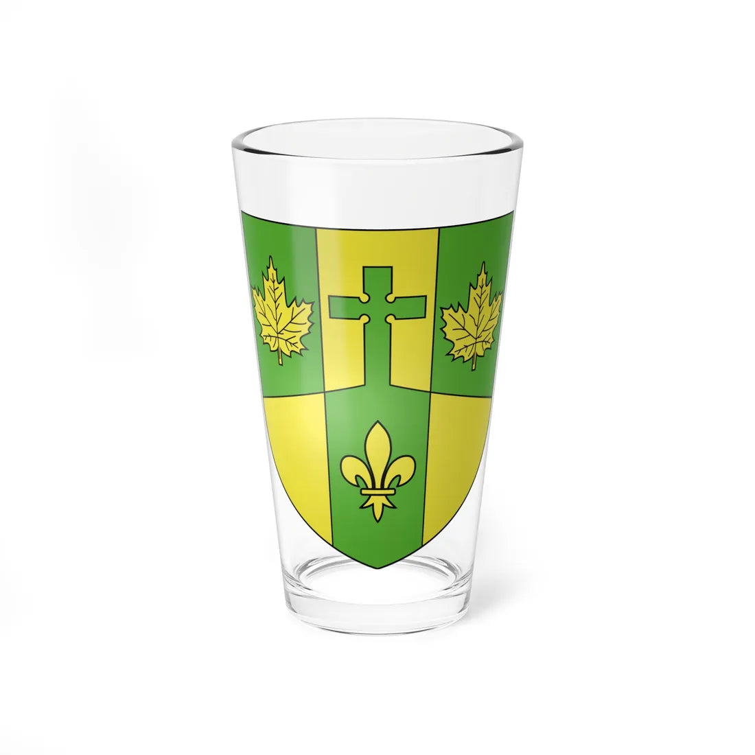 Blason ville ca Notre-Dame-du-Mont-Carmel (Canada) (Coat of Arms) Pint Glass 16oz 16oz - Go Mug Yourself