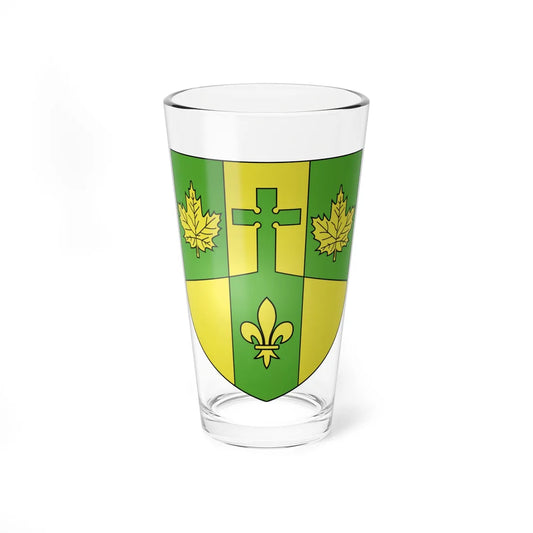 Blason ville ca Notre-Dame-du-Mont-Carmel (Canada) (Coat of Arms) Pint Glass 16oz 16oz - Go Mug Yourself