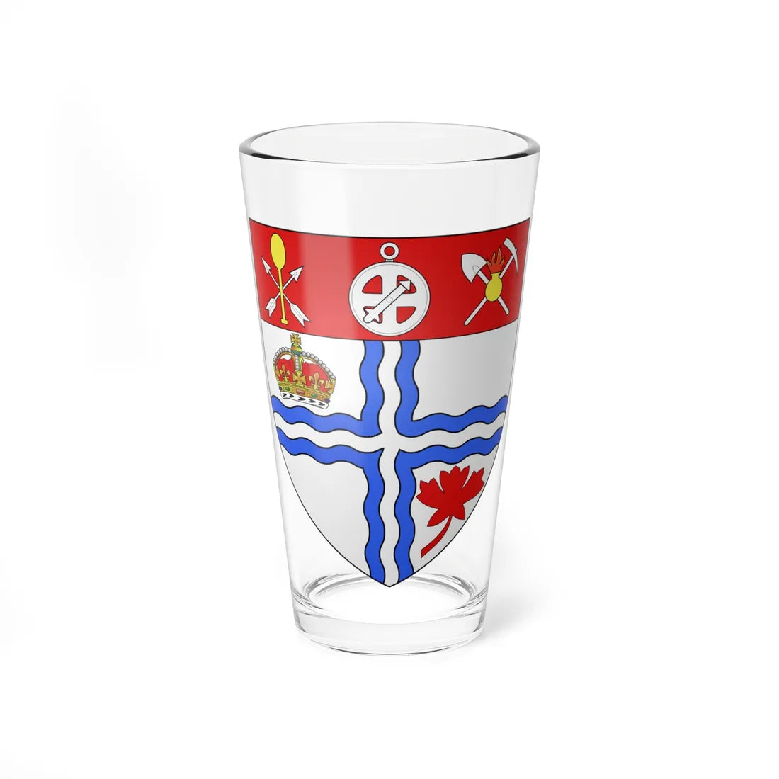 Blason ville ca Ottawa Ontario (Canada) (Coat of Arms) Pint Glass 16oz 16oz - Go Mug Yourself