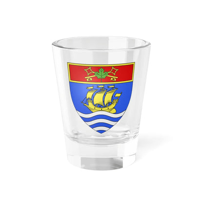 Blason ville ca Quebec Quebec (Canada) (Coat of Arms) Shot Glass 1.5oz 1.5oz - Go Mug Yourself
