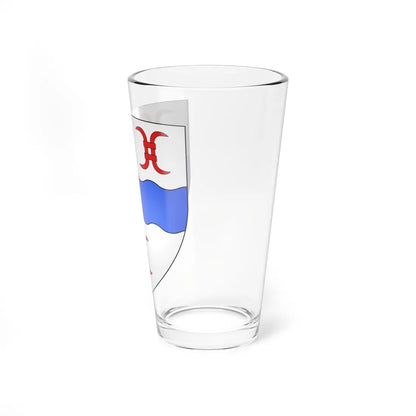 Blason ville ca Rivière-Bleue (Canada) (Coat of Arms) Pint Glass 16oz - Go Mug Yourself
