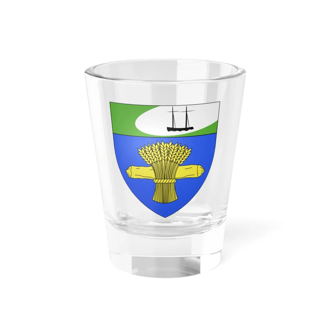 Blason ville ca Saint-fulgence Québec (Canada) (Coat of Arms) Shot Glass 1.5oz 1.5oz - Go Mug Yourself