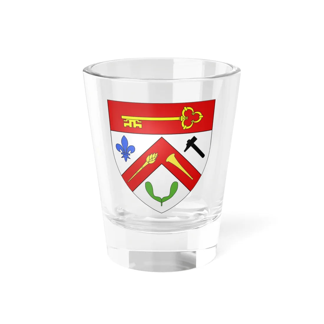 Blason ville ca Saint-Gédéon-de-Beauce Québec (Canada) (Coat of Arms) Shot Glass 1.5oz 1.5oz - Go Mug Yourself