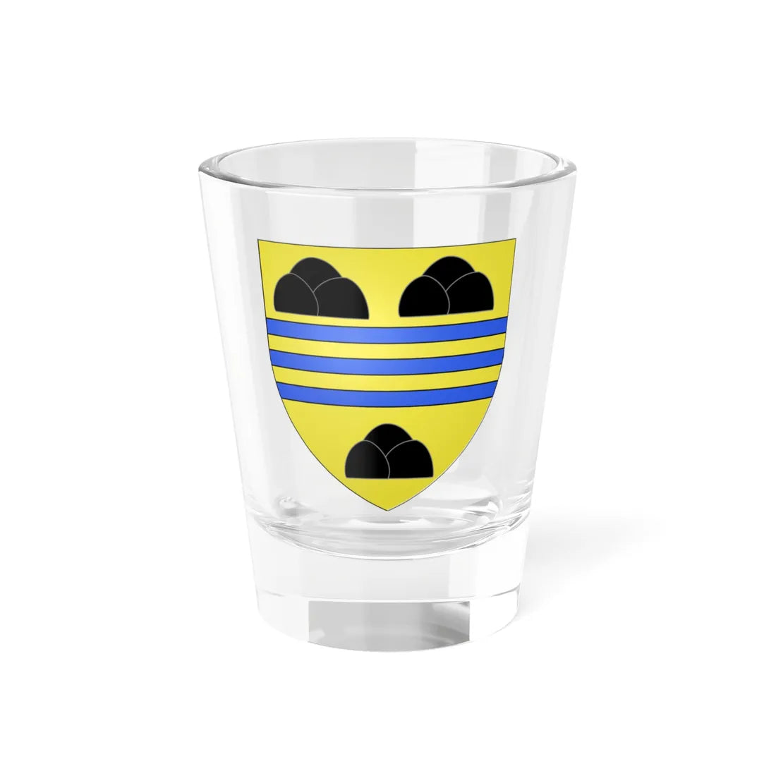 Blason ville CA Saint-Étienne-des-Grès (Canada) (Coat of Arms) Shot Glass 1.5oz 1.5oz - Go Mug Yourself