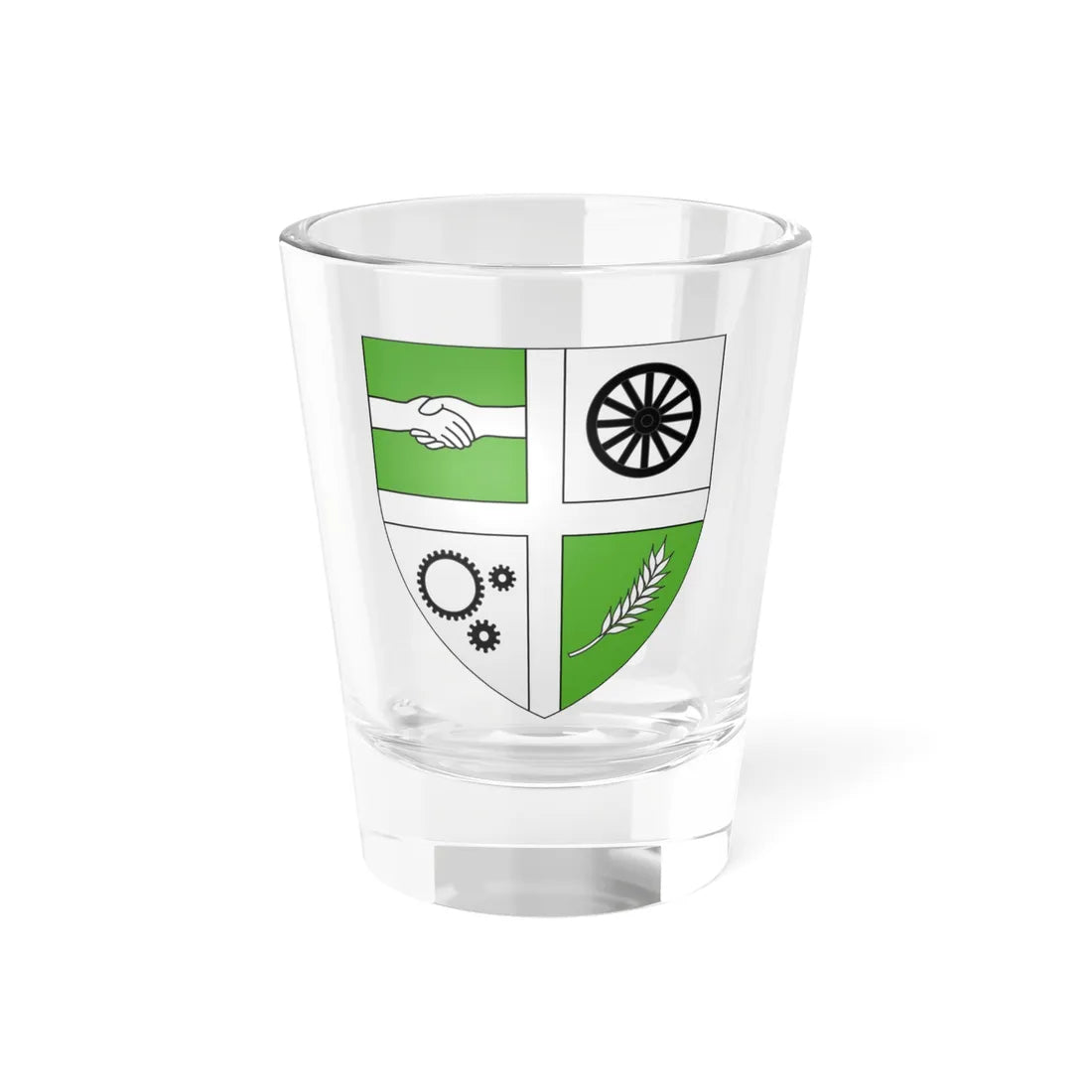 Blason ville ca Sainte-Eulalie Québec (Canada) (Coat of Arms) Shot Glass 1.5oz 1.5oz - Go Mug Yourself