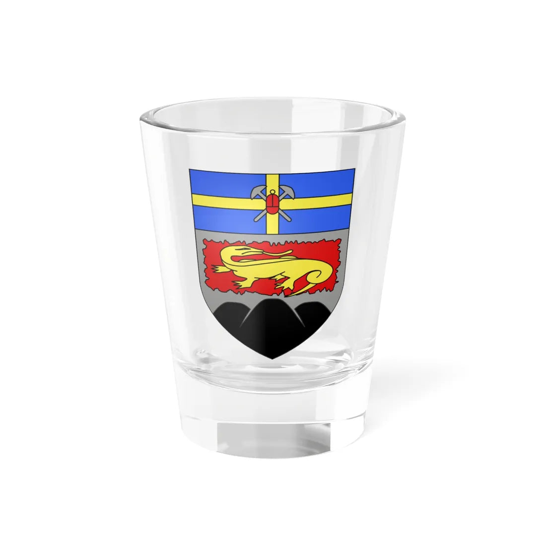 Blason ville ca Thetford Mines Québec (Canada) (Coat of Arms) Shot Glass 1.5oz 1.5oz - Go Mug Yourself