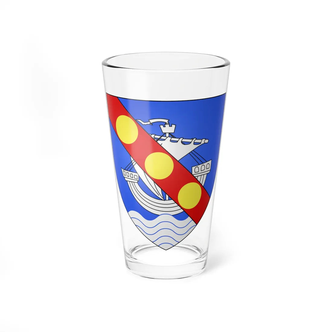 Blason ville ca Trois Pistoles Québec (Canada) (Coat of Arms) Pint Glass 16oz 16oz - Go Mug Yourself