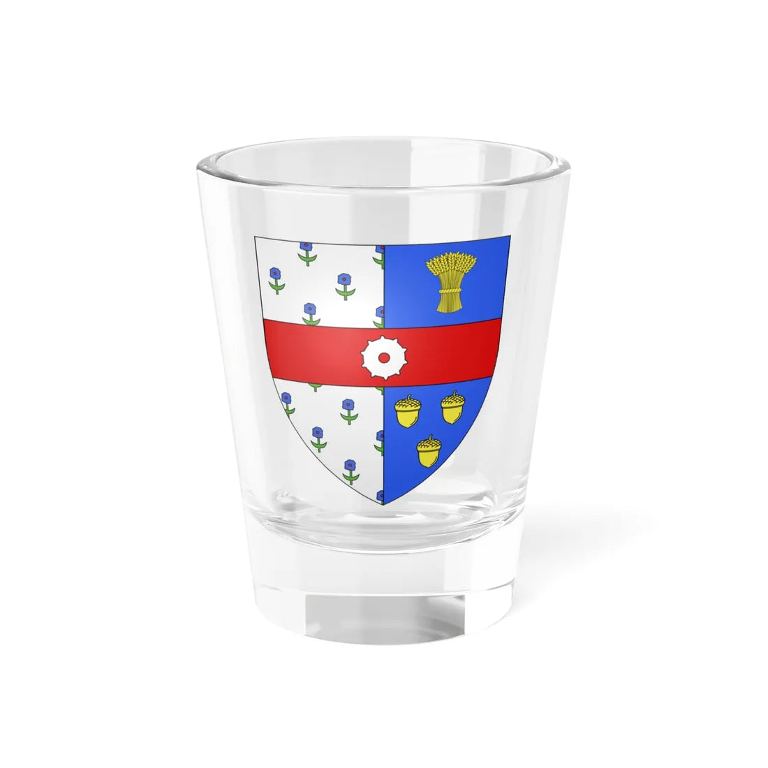 Blason ville ca Warwick Quebec (Canada) (Coat of Arms) Shot Glass 1.5oz 1.5oz - Go Mug Yourself