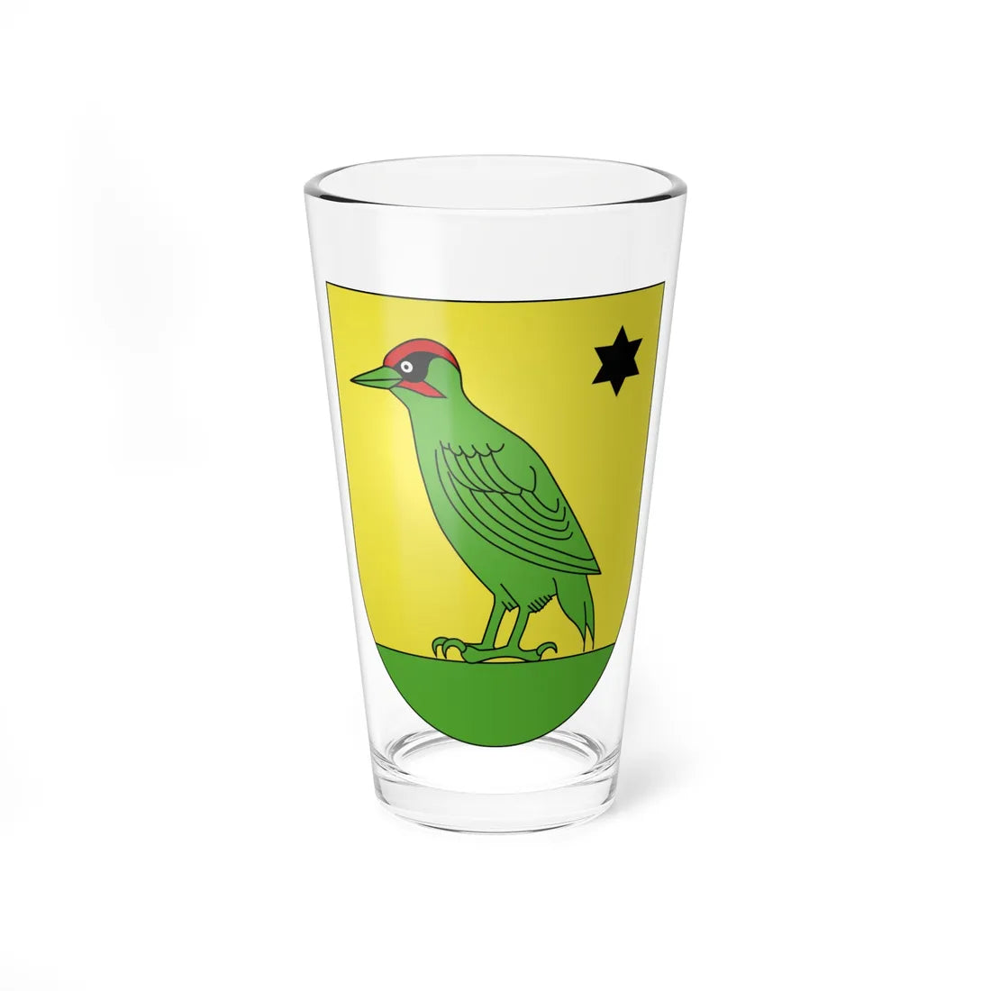 Blason ville ch Ganterschwil St Gallen (Switzerland) (Coat of Arms) Pint Glass 16oz 16oz - Go Mug Yourself