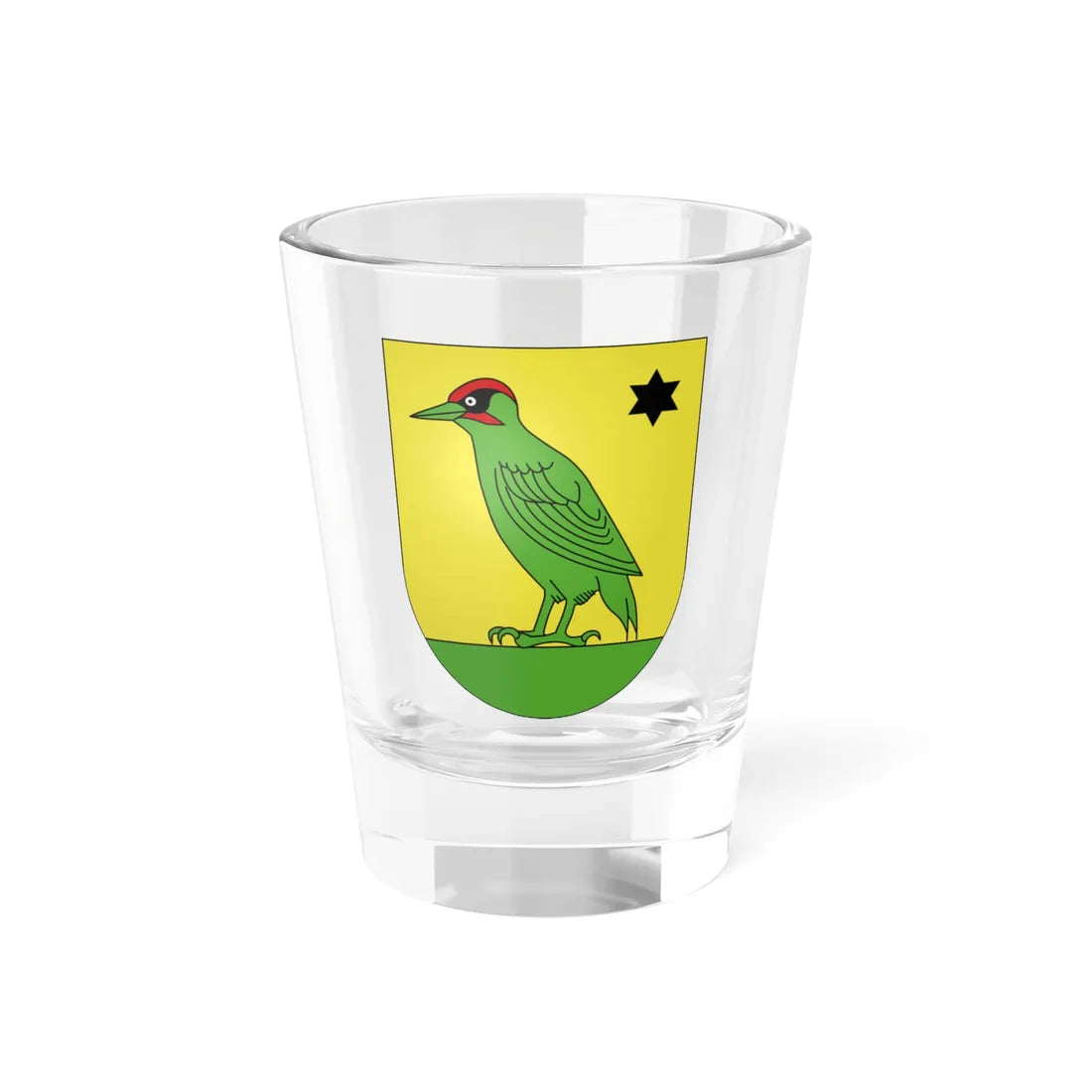 Blason ville ch Ganterschwil St Gallen (Switzerland) (Coat of Arms) Shot Glass 1.5oz 1.5oz - Go Mug Yourself