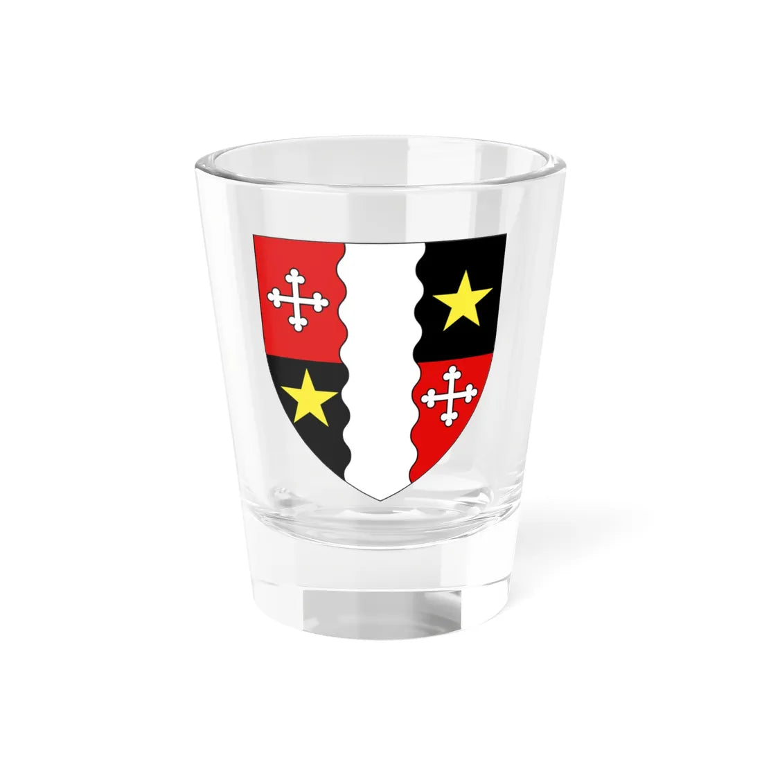 Blason ville ch Vernayaz Valais (Switzerland) (Coat of Arms) Shot Glass 1.5oz 1.5oz - Go Mug Yourself