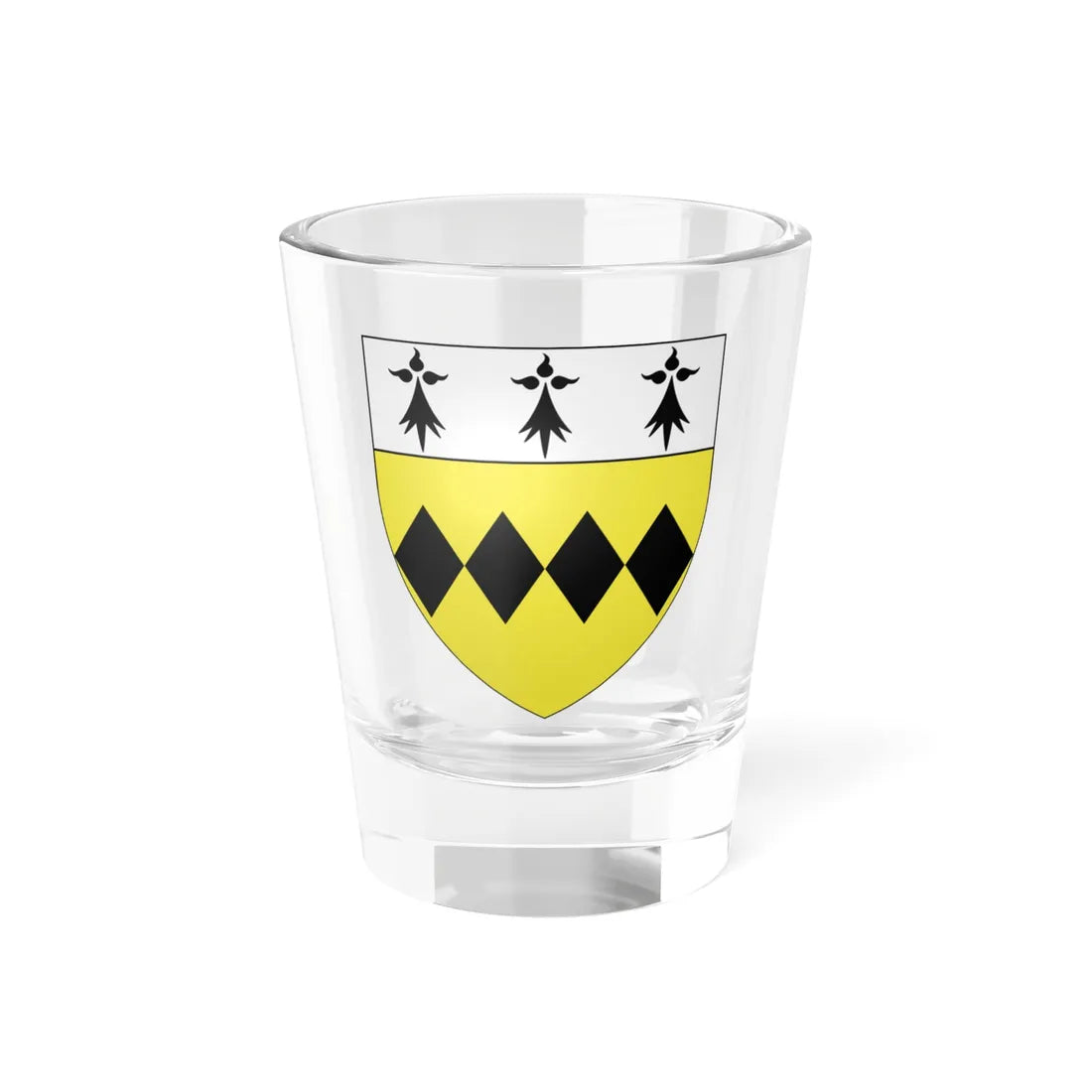 Blason ville Chauvigné 35 (France) (Coat of Arms) Shot Glass 1.5oz 1.5oz - Go Mug Yourself