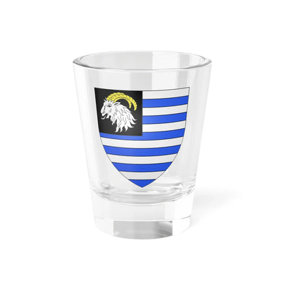 Blason ville fr Aibes Nord (France) (Coat of Arms) Shot Glass 1.5oz 1.5oz - Go Mug Yourself
