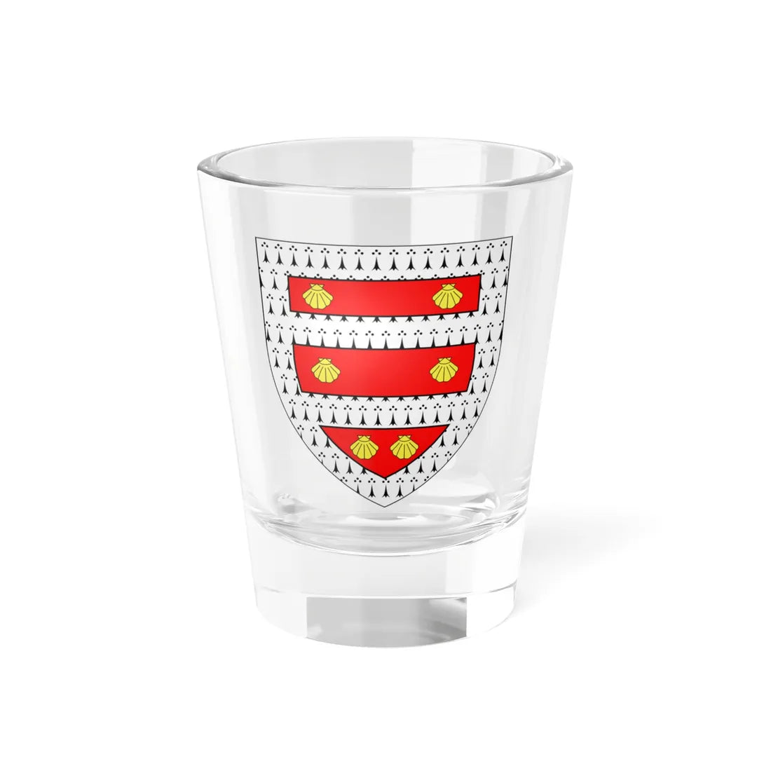 Blason ville fr Auberchicourt variante Nord (France) (Coat of Arms) Shot Glass 1.5oz 1.5oz - Go Mug Yourself