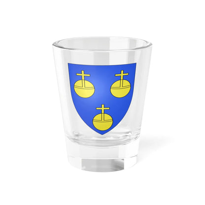 Blason ville fr Aubigné Ille-et-Vilaine (France) (Coat of Arms) Shot Glass 1.5oz 1.5oz - Go Mug Yourself
