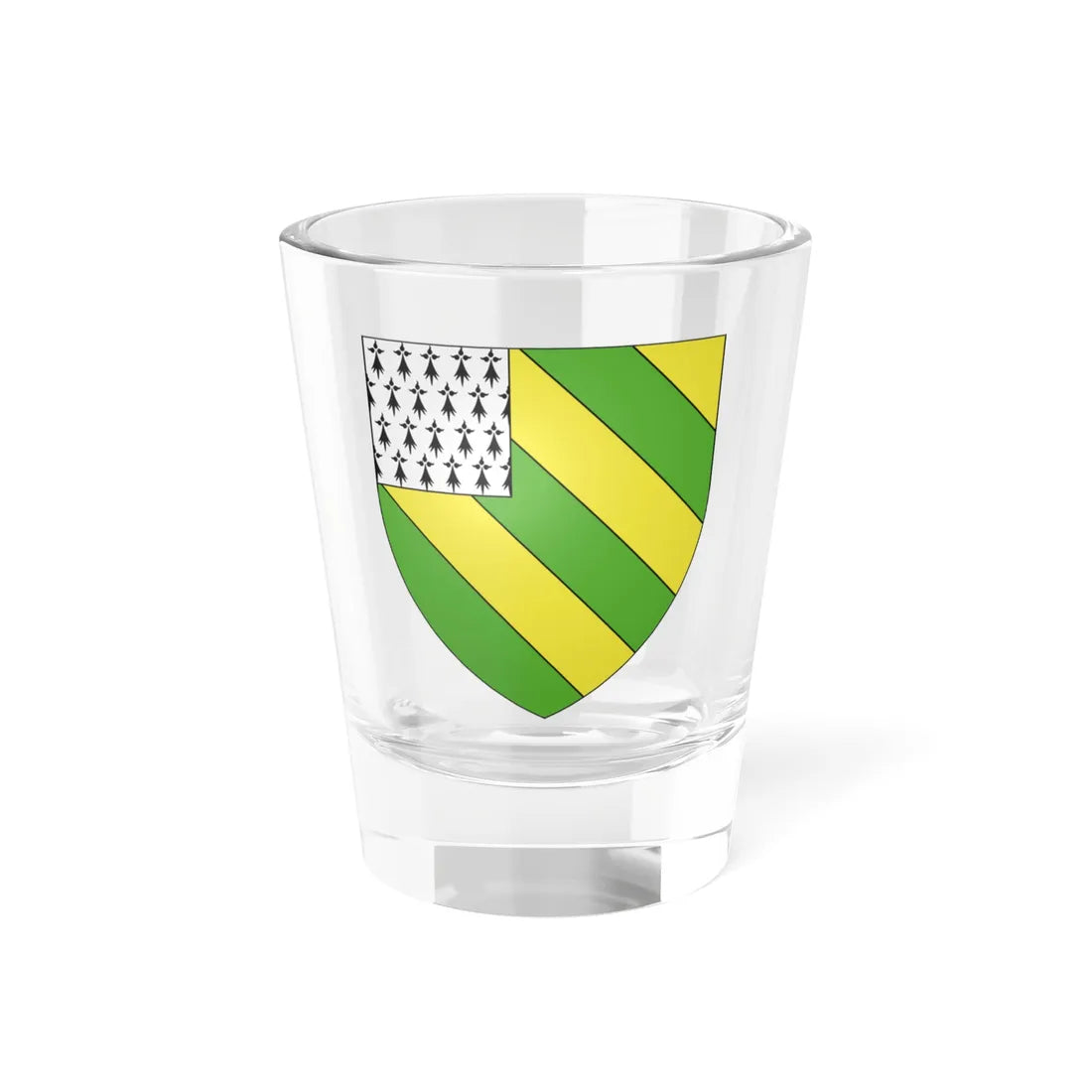 Blason ville fr Audignies Nord (France) (Coat of Arms) Shot Glass 1.5oz 1.5oz - Go Mug Yourself