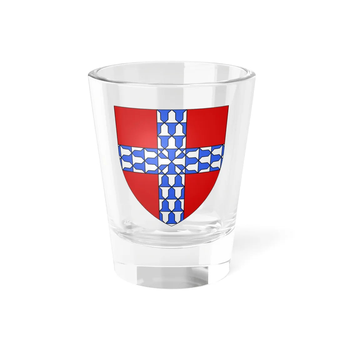 Blason ville fr Bailleul Nord (France) (Coat of Arms) Shot Glass 1.5oz 1.5oz - Go Mug Yourself