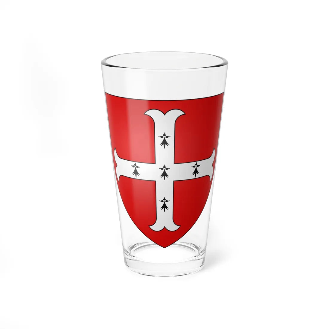 Blason ville fr Bécherel Ille-et-Vilaine (France) (Coat of Arms) Pint Glass 16oz 16oz - Go Mug Yourself