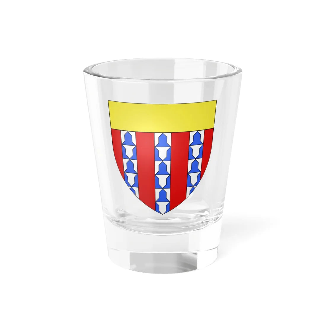 Blason ville fr Beugnies Nord (France) (Coat of Arms) Shot Glass 1.5oz 1.5oz - Go Mug Yourself