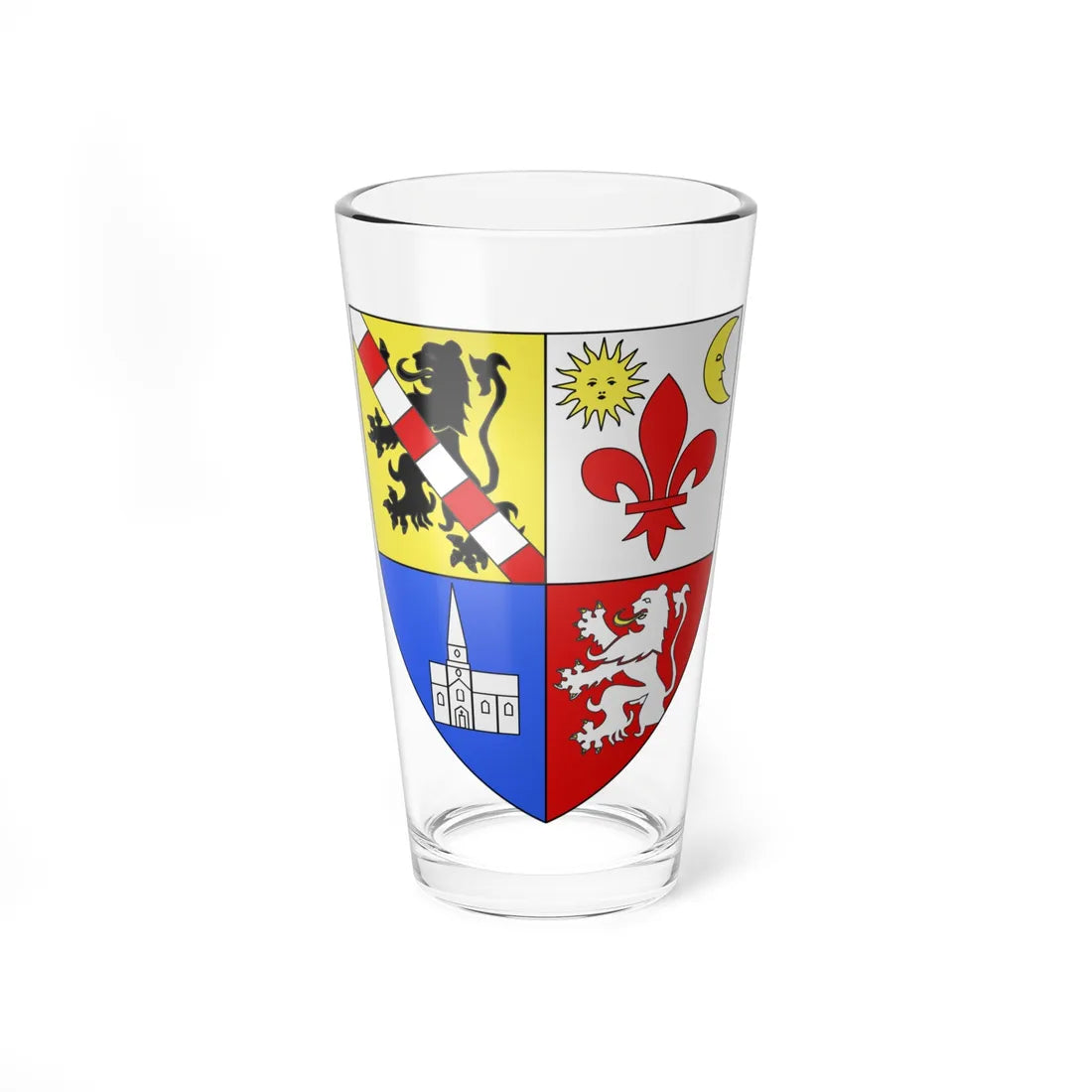 Blason ville fr Bois-Grenier Nord (France) (Coat of Arms) Pint Glass 16oz - Go Mug Yourself