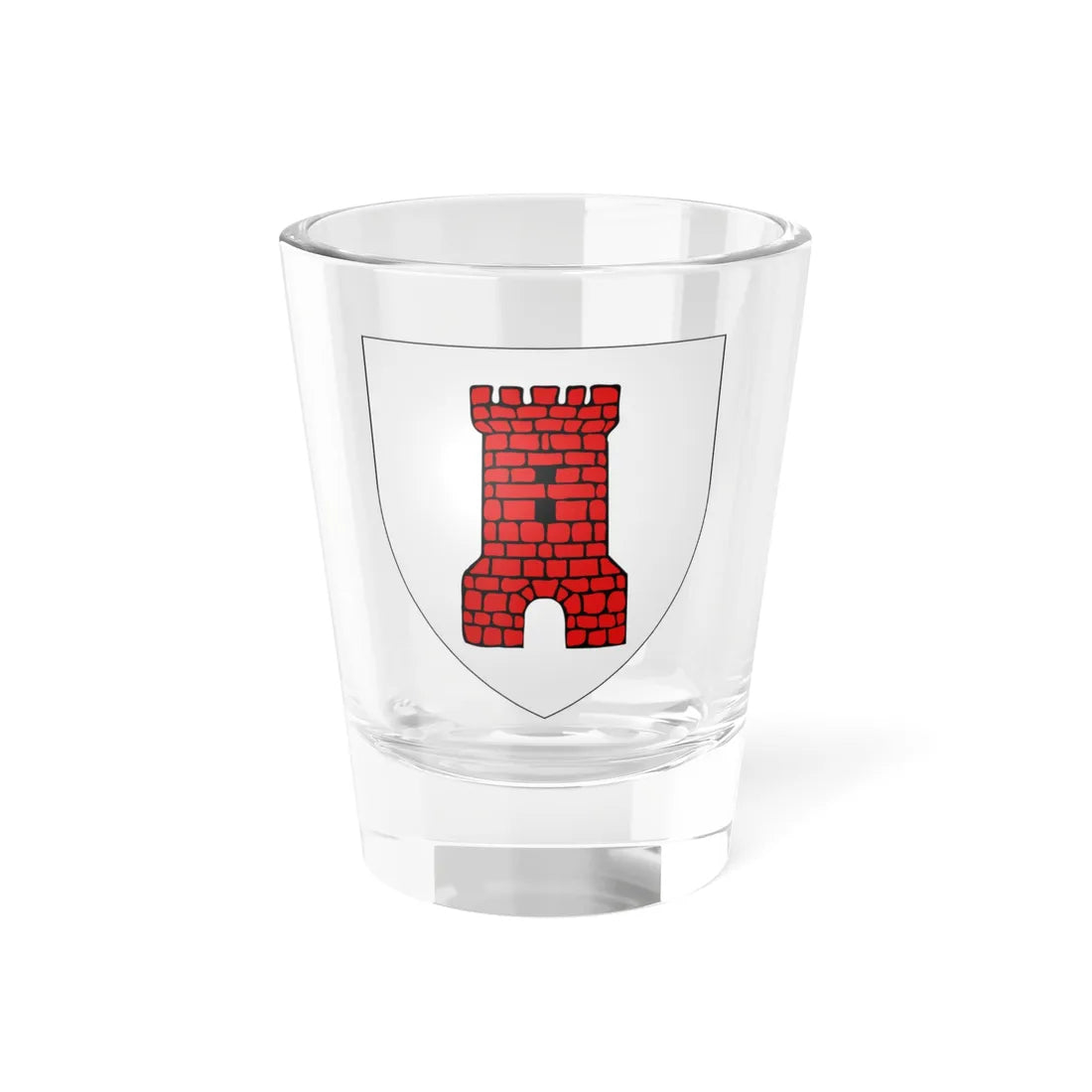 Blason ville fr Bouchain Nord (France) (Coat of Arms) Shot Glass 1.5oz 1.5oz - Go Mug Yourself