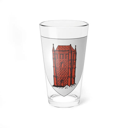 Blason ville fr Bouchain Nord tour carrée (France) (Coat of Arms) Pint Glass 16oz 16oz - Go Mug Yourself