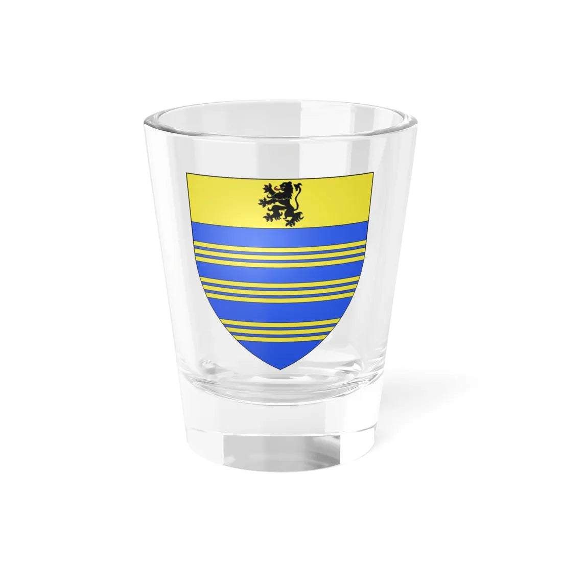 Blason ville fr Bourbourg Nord (France) (Coat of Arms) Shot Glass 1.5oz 1.5oz - Go Mug Yourself