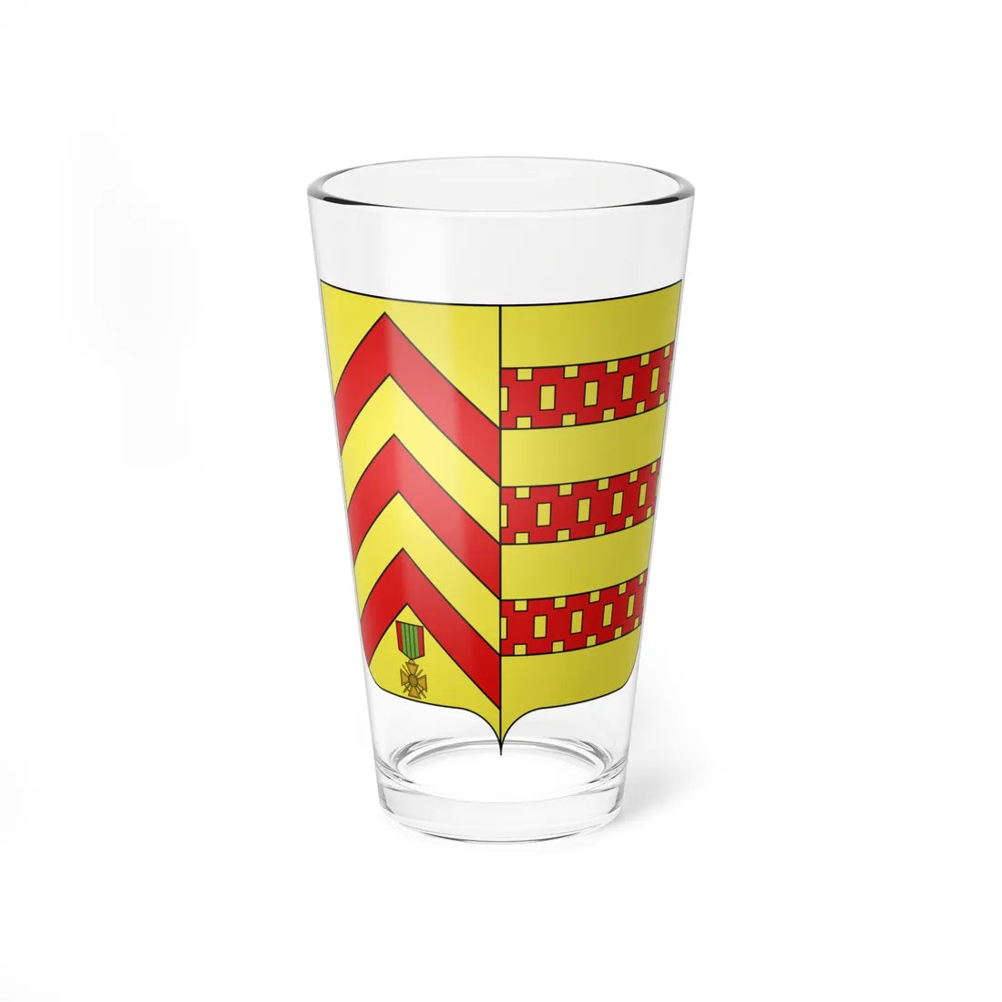 Blason ville fr Busigny Nord (France) (Coat of Arms) Pint Glass 16oz 16oz - Go Mug Yourself