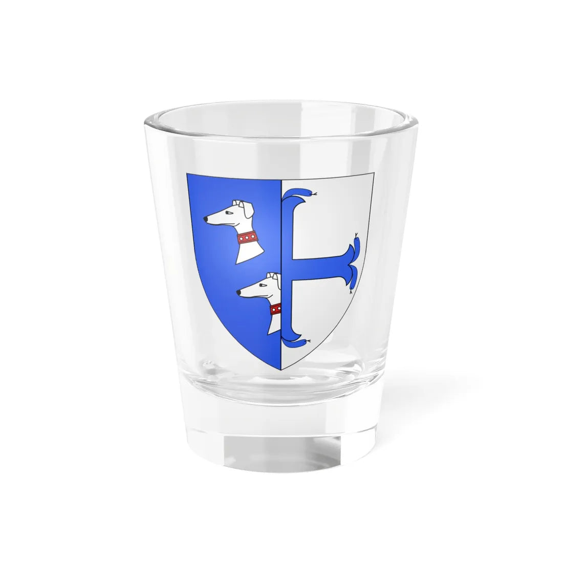 Blason ville fr Chevaigné Ille-et-Vilaine (France) (Coat of Arms) Shot Glass 1.5oz 1.5oz - Go Mug Yourself