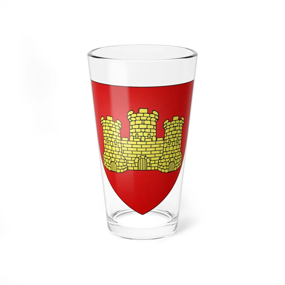 Blason ville fr Châtillon-en-Vendelais Ille-et-Vilaine (France) (Coat of Arms) Pint Glass 16oz 16oz - Go Mug Yourself