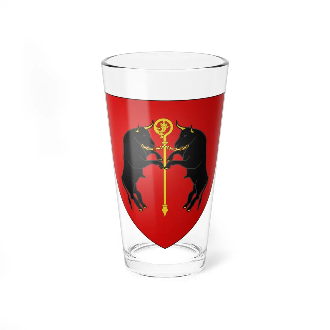 Blason ville fr Châtillon-sur-Seiche Ille-et-Vilaine (France) (Coat of Arms) Pint Glass 16oz 16oz - Go Mug Yourself