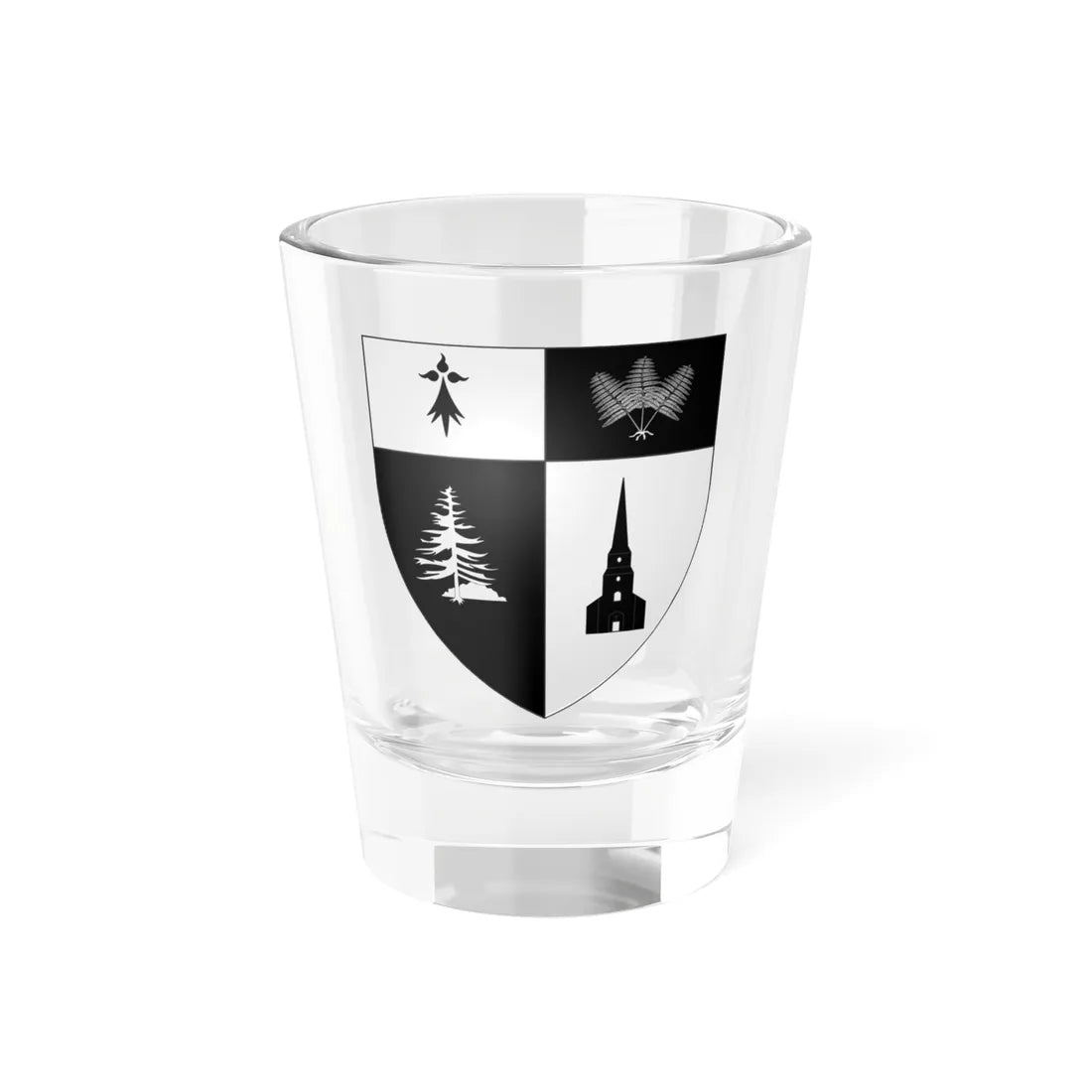 Blason ville fr de Monthault Ille et Vilaine (France) (Coat of Arms) Shot Glass 1.5oz 1.5oz - Go Mug Yourself