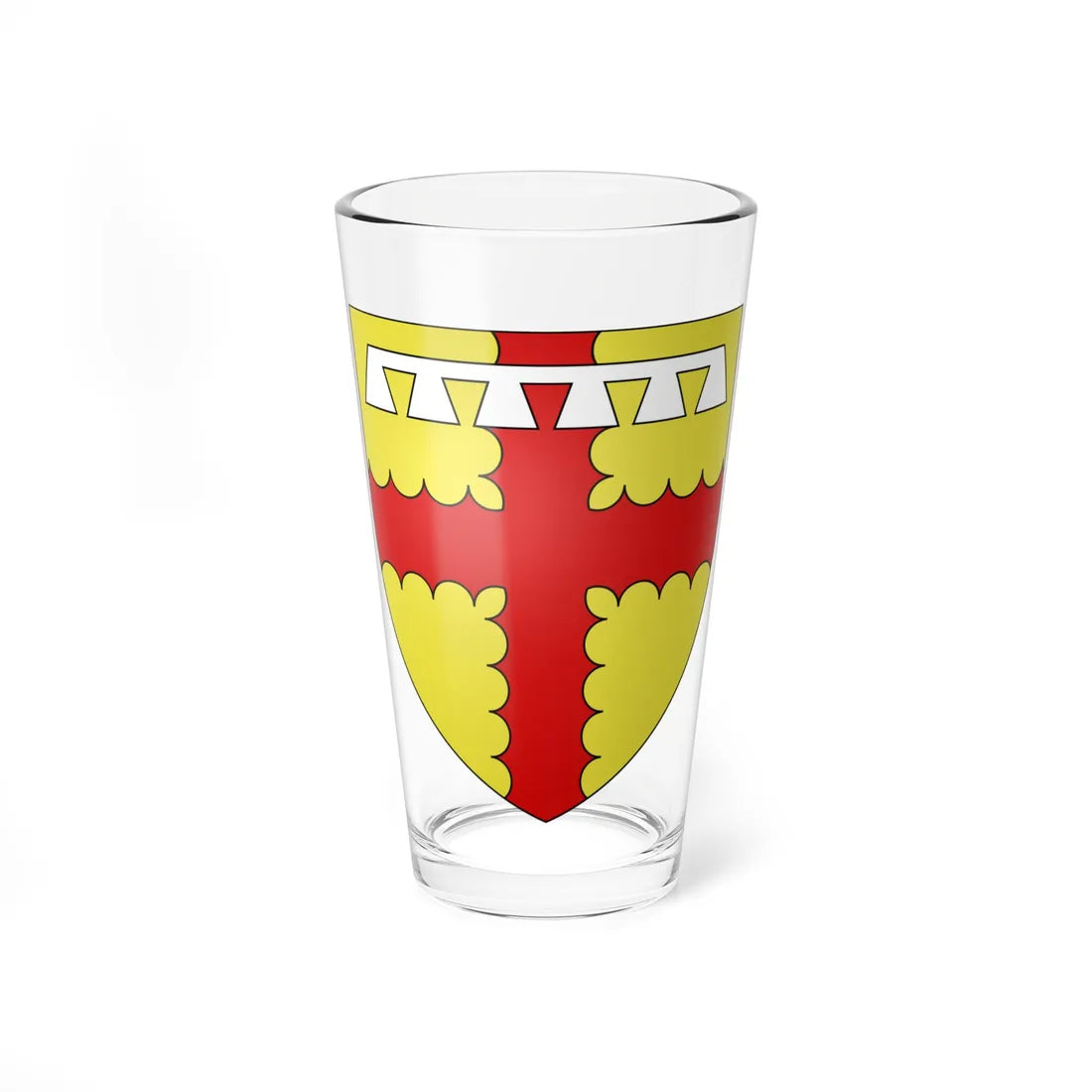 Blason ville fr Denain Nord (France) (Coat of Arms) Pint Glass 16oz 16oz - Go Mug Yourself