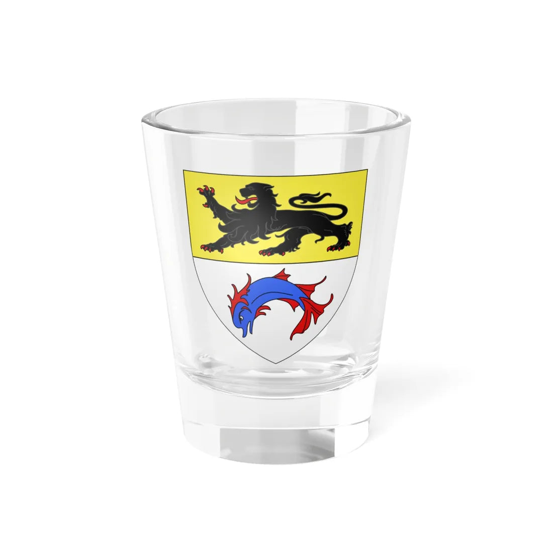 Blason ville fr Dunkerque Nord2 (France) (Coat of Arms) Shot Glass 1.5oz 1.5oz - Go Mug Yourself