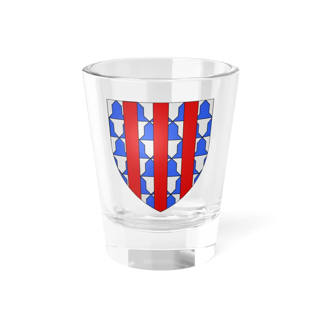 Blason ville fr Englefontaine Nord (France) (Coat of Arms) Shot Glass 1.5oz 1.5oz - Go Mug Yourself