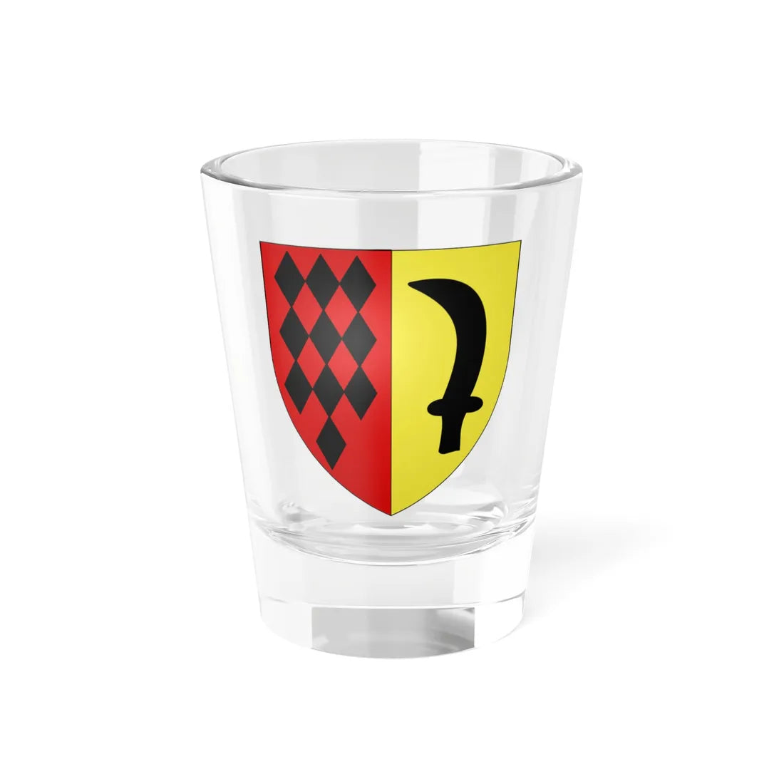 Blason ville fr etroeungt nouveau (France) (Coat of Arms) Shot Glass 1.5oz 1.5oz - Go Mug Yourself