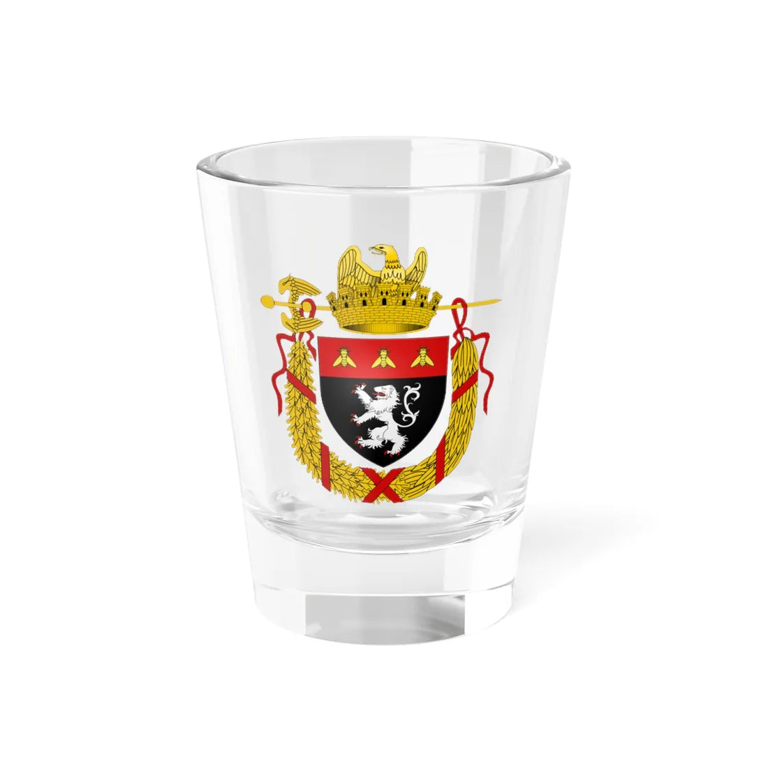 Blason ville fr ghent-Empire avec ornement (Belgium) (Coat of Arms) Shot Glass 1.5oz 1.5oz - Go Mug Yourself