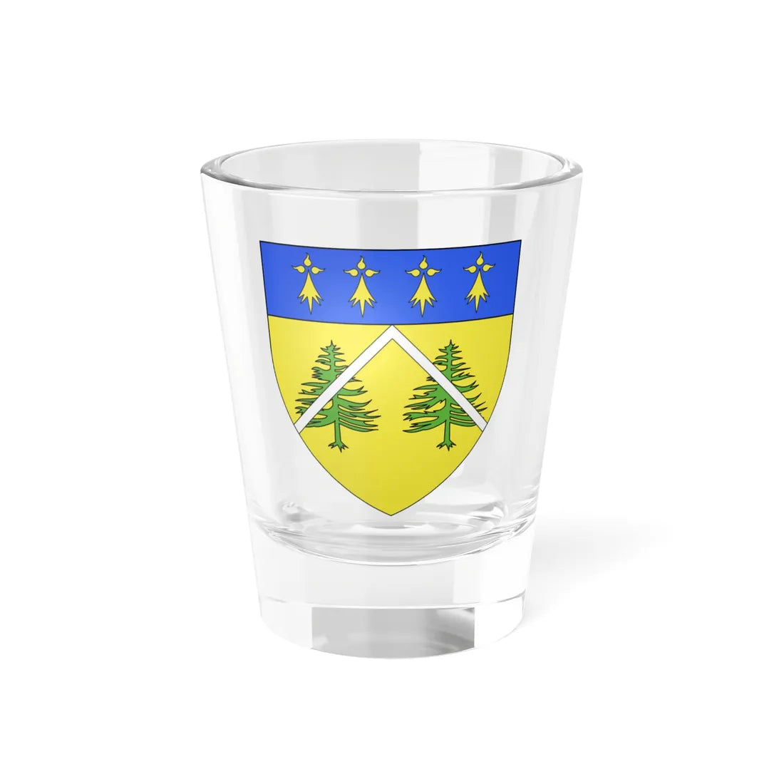 Blason ville fr Guichen Ille-et-Vilaine (France) (Coat of Arms) Shot Glass 1.5oz 1.5oz - Go Mug Yourself