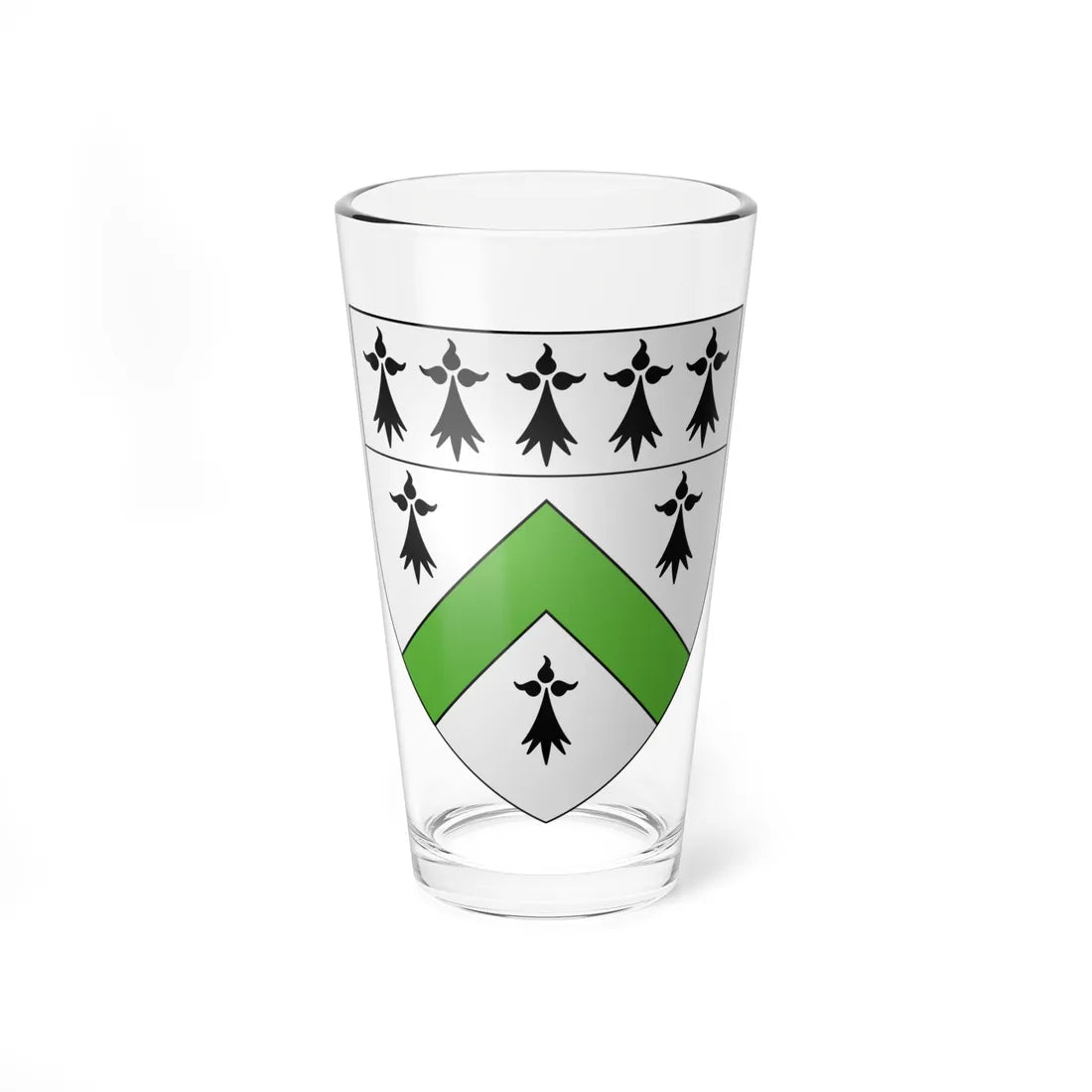 Blason ville fr Hédé Ille-et-Vilaine (France) (Coat of Arms) Pint Glass 16oz 16oz - Go Mug Yourself