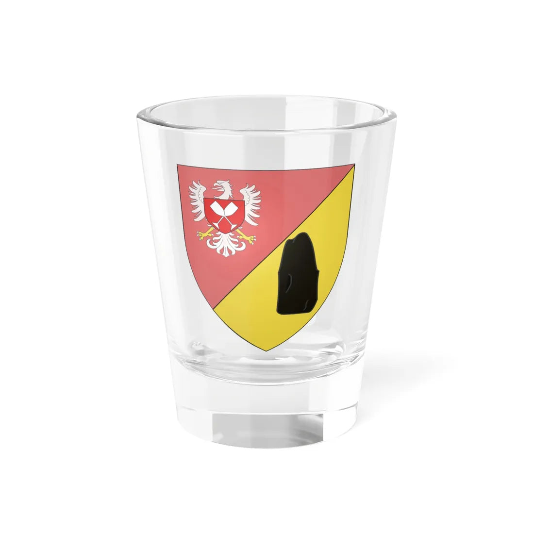 Blason ville fr Iffendic Ille et Vilaine (France) (Coat of Arms) Shot Glass 1.5oz 1.5oz - Go Mug Yourself