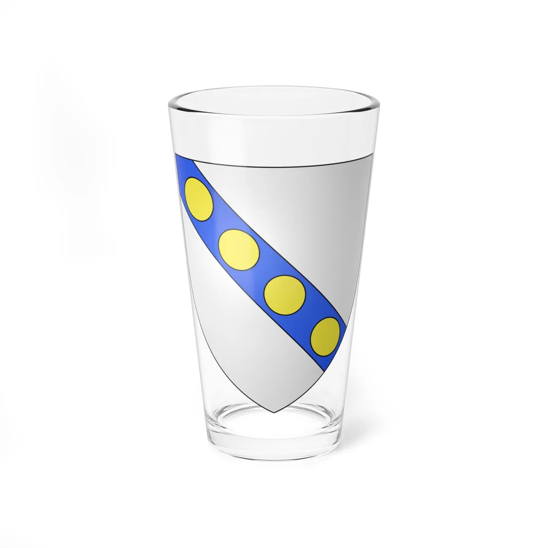 Blason ville fr La Chapelle-des-Fougeretz Ille-et-Vilaine (France) (Coat of Arms) Pint Glass 16oz 16oz - Go Mug Yourself
