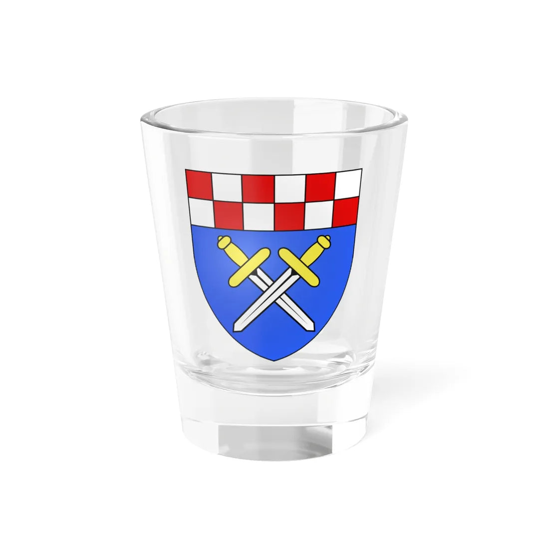 Blason ville fr Laillé Ille-et-Vilaine (France) (Coat of Arms) Shot Glass 1.5oz 1.5oz - Go Mug Yourself