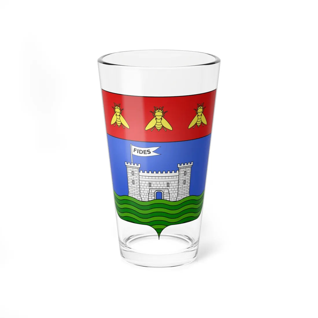 Blason ville fr Livourne-Empire (Italy) (Coat of Arms) Pint Glass 16oz 16oz - Go Mug Yourself