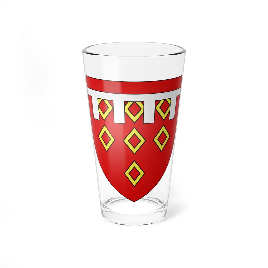 Blason ville fr Montauban de Bretagne (France) (Coat of Arms) Pint Glass 16oz - Go Mug Yourself