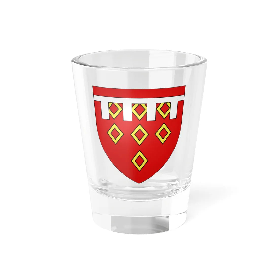 Blason ville fr Montauban de Bretagne (France) (Coat of Arms) Shot Glass 1.5oz 1.5oz - Go Mug Yourself